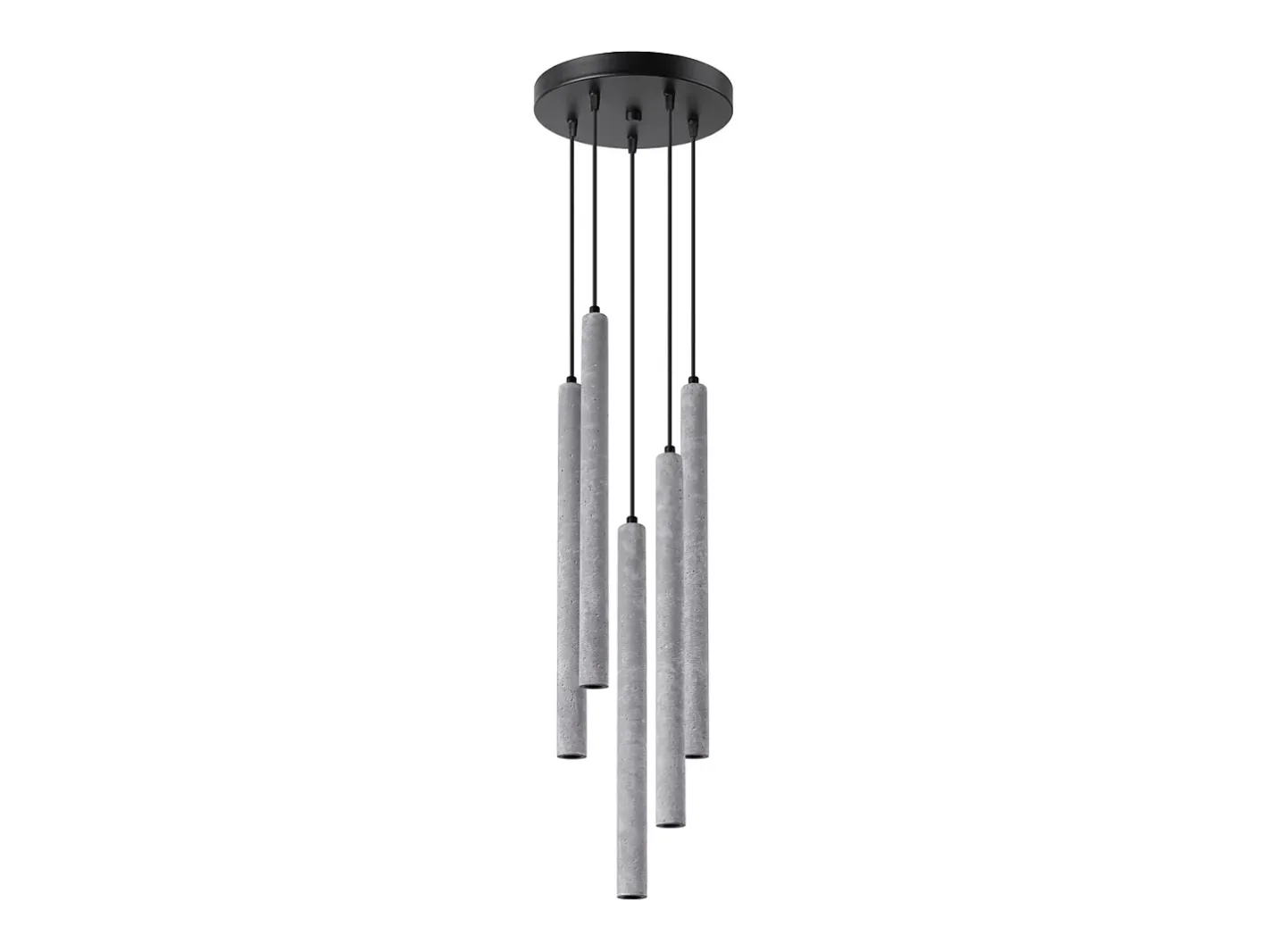 Sollux Lighting Lámparas colgantes Brill moderno de concreto - 5 fuentes luminosas 4000K - L.25 x A.110 cm - Gris Clearance
