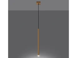 Sollux Lighting Lámparas colgantes Brill moderno de acero - 1 fuentes luminosas 4000K - L.3,5 x A.115 cm - Dorado New