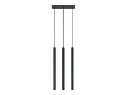 Sollux Lighting Lámparas colgantes Brill moderno de acero - 3 fuentes luminosas 4000K - L.30 x A.90 cm - Negro Hot