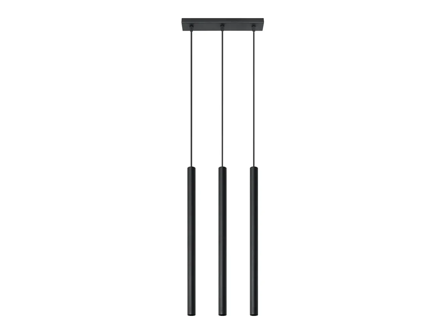 Sollux Lighting Lámparas colgantes Brill moderno de acero - 3 fuentes luminosas 4000K - L.30 x A.90 cm - Negro Hot
