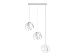 Sollux Lighting Lámparas colgantes Brive moderno de acero - 3 fuentes luminosas 4000K - L.50 x A.117 cm - Blanco Hot