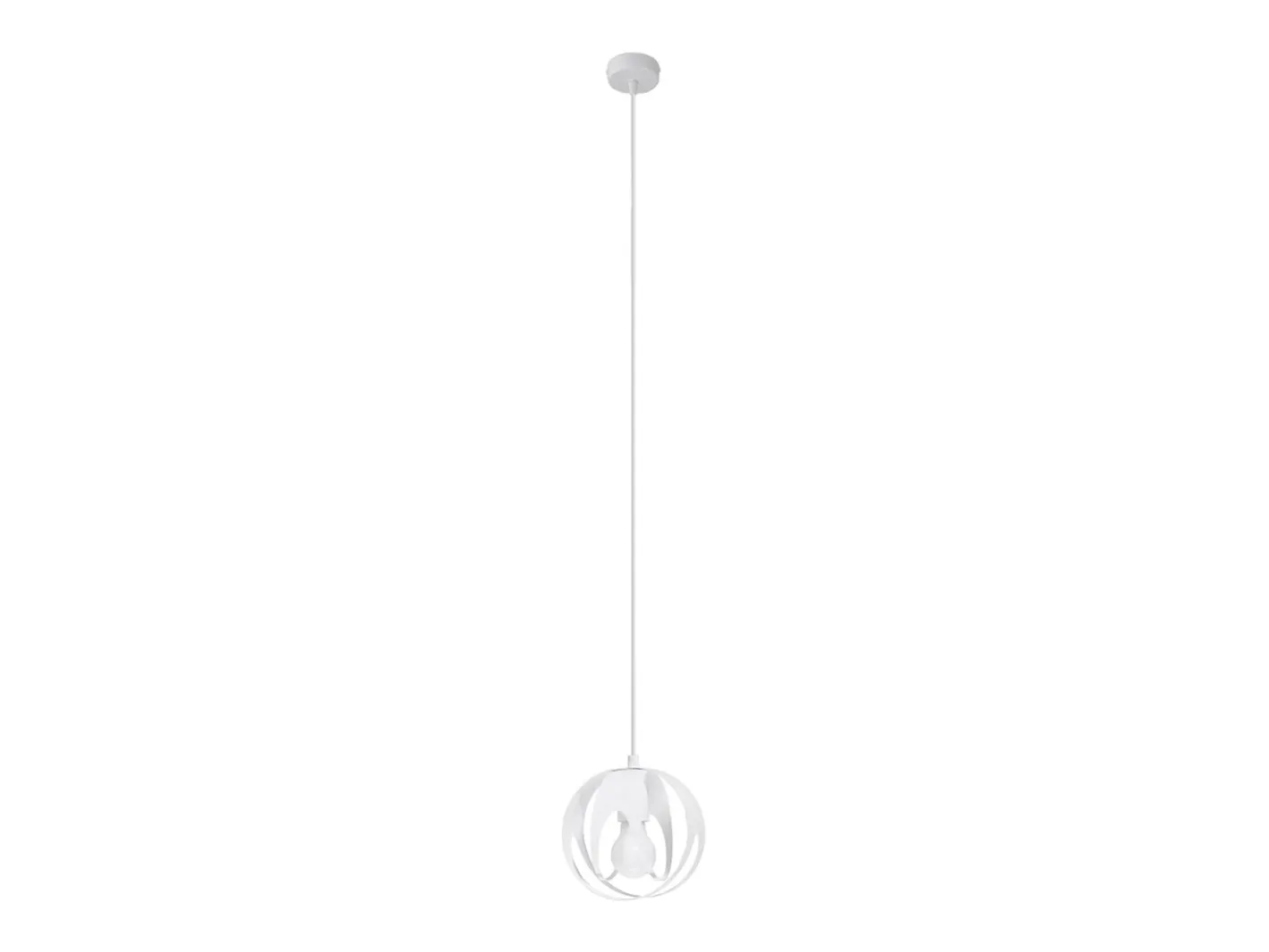 Hot Sollux Lighting Lámparas colgantes Brive moderno de acero - 1 fuentes luminosas 4000K - L.16 x A.125 cm - Blanco