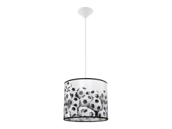 Sollux Lighting Lámparas colgantes Calcio b moderno de CLORURO DE POLIVINILO - 1 fuentes luminosas 3000K - L.30 x A.82 cm - negro Blanco New