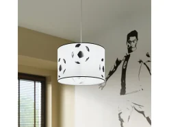 Sollux Lighting Lámparas colgantes Calcio a moderno de CLORURO DE POLIVINILO - 1 fuentes luminosas 3000K - L.30 x A.82 cm - negro Blanco