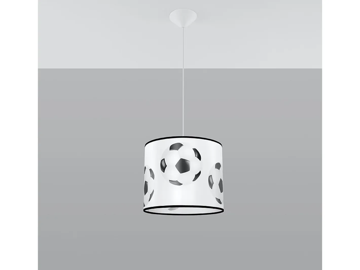 Sollux Lighting Lámparas colgantes Calcio a moderno de CLORURO DE POLIVINILO - 1 fuentes luminosas 3000K - L.30 x A.82 cm - negro Blanco