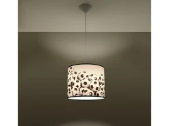 Sollux Lighting Lámpara Suspendida-Lámparas colgantes Calcio b moderno de CLORURO DE POLIVINILO - 1 fuentes luminosas 4000K - L.30 x A.82 cm - negro Blanco