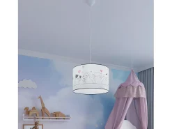Online Sollux Lighting Lámparas Colgantes Cat Moderno De Cloruro De Polivinilo - 1 Fuentes Luminosas - L.40 X A.95 Cm - Multicolor Blanco / Multicolor