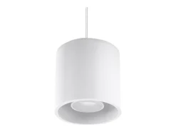 Outlet Sollux Lighting Lámparas colgantes Celeris moderno de aluminio - 1 fuentes luminosas 3000K - L.10 x A.110 cm - Blanco