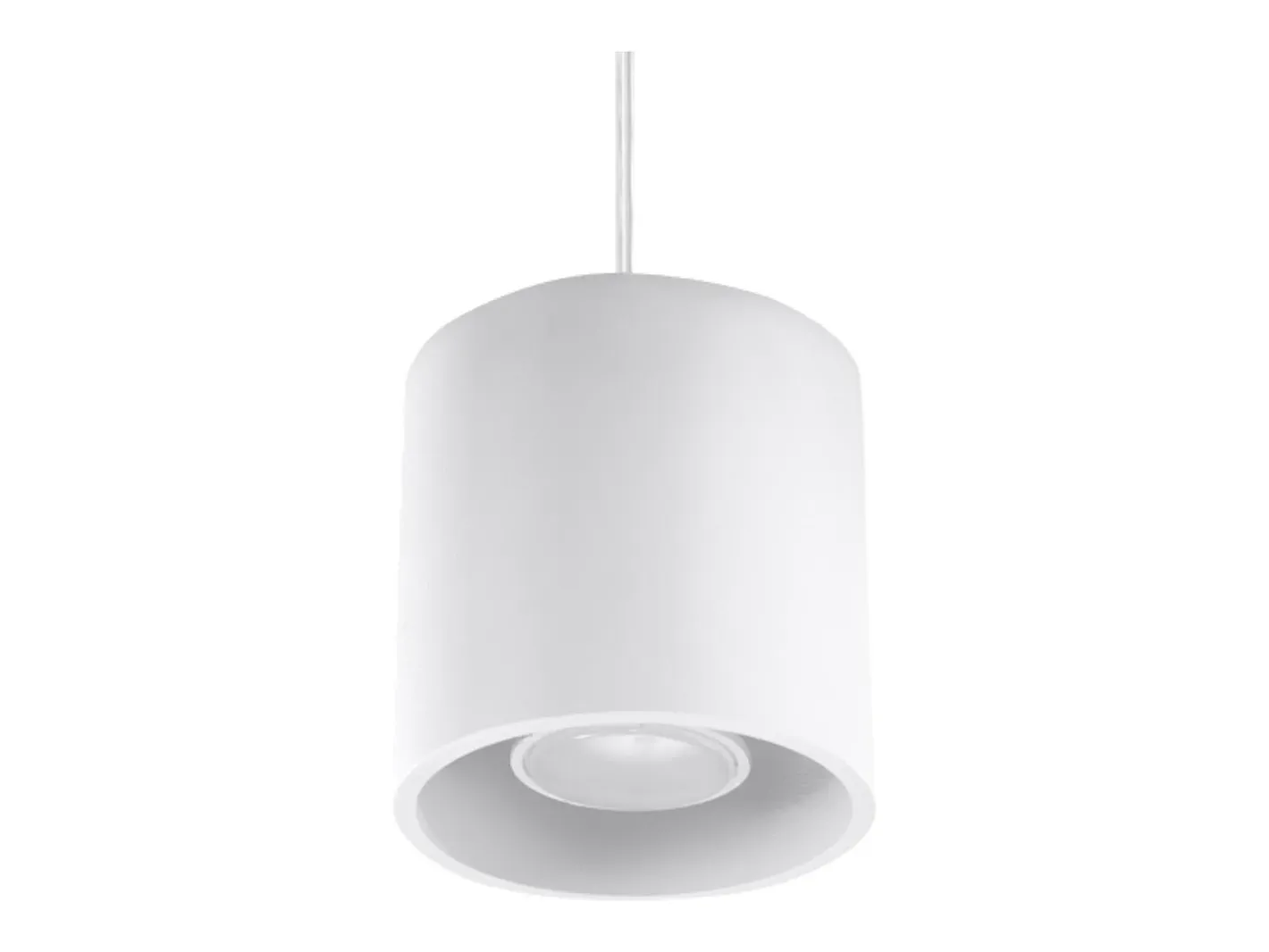 Outlet Sollux Lighting Lámparas colgantes Celeris moderno de aluminio - 1 fuentes luminosas 3000K - L.10 x A.110 cm - Blanco