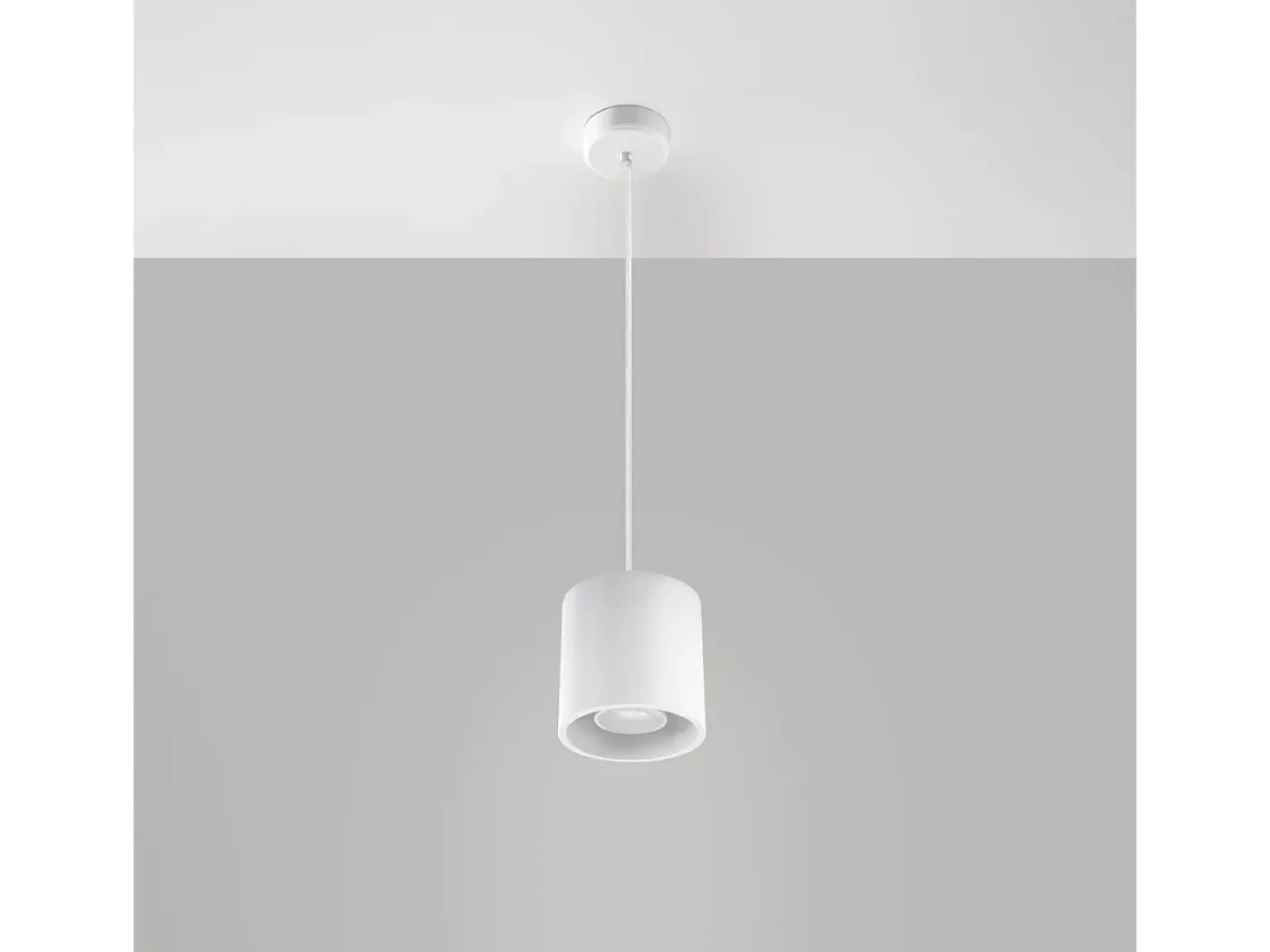 Outlet Sollux Lighting Lámparas colgantes Celeris moderno de aluminio - 1 fuentes luminosas 3000K - L.10 x A.110 cm - Blanco