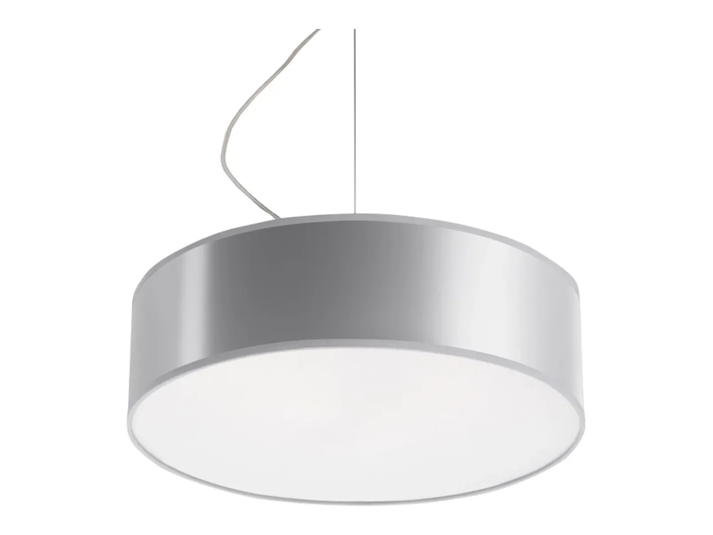 Sollux Lighting Lámparas colgantes Cercle minimalista de CLORURO DE POLIVINILO - 2 fuentes luminosas 4000K - L.35 x A.111 cm - Gris Outlet