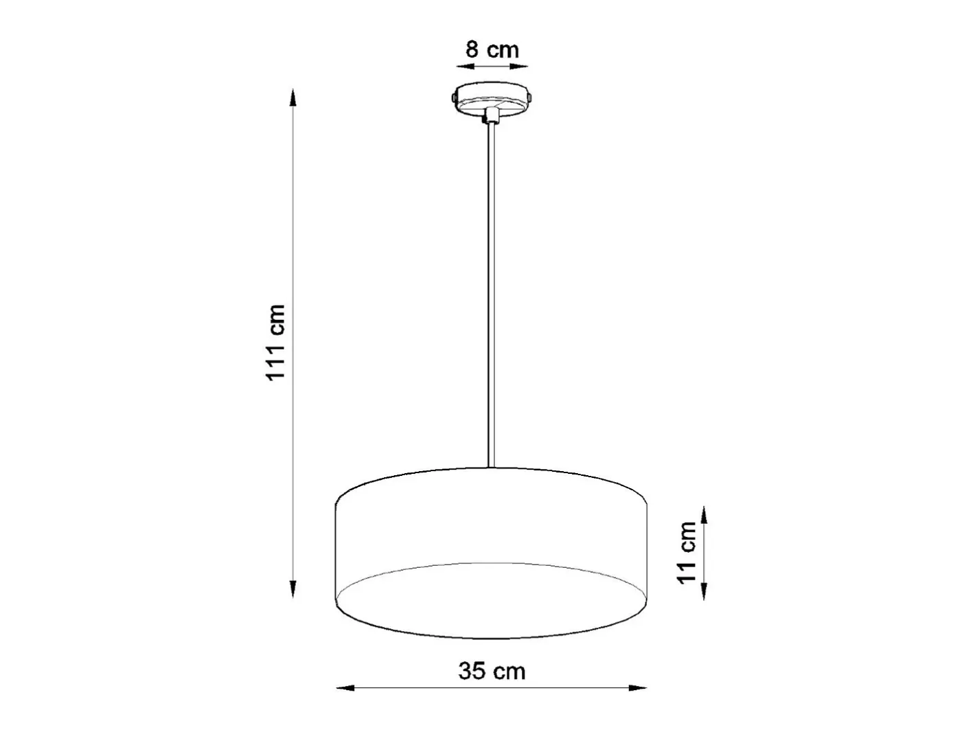 Sollux Lighting Lámparas colgantes Cercle minimalista de CLORURO DE POLIVINILO - 2 fuentes luminosas 4000K - L.35 x A.111 cm - Gris Outlet