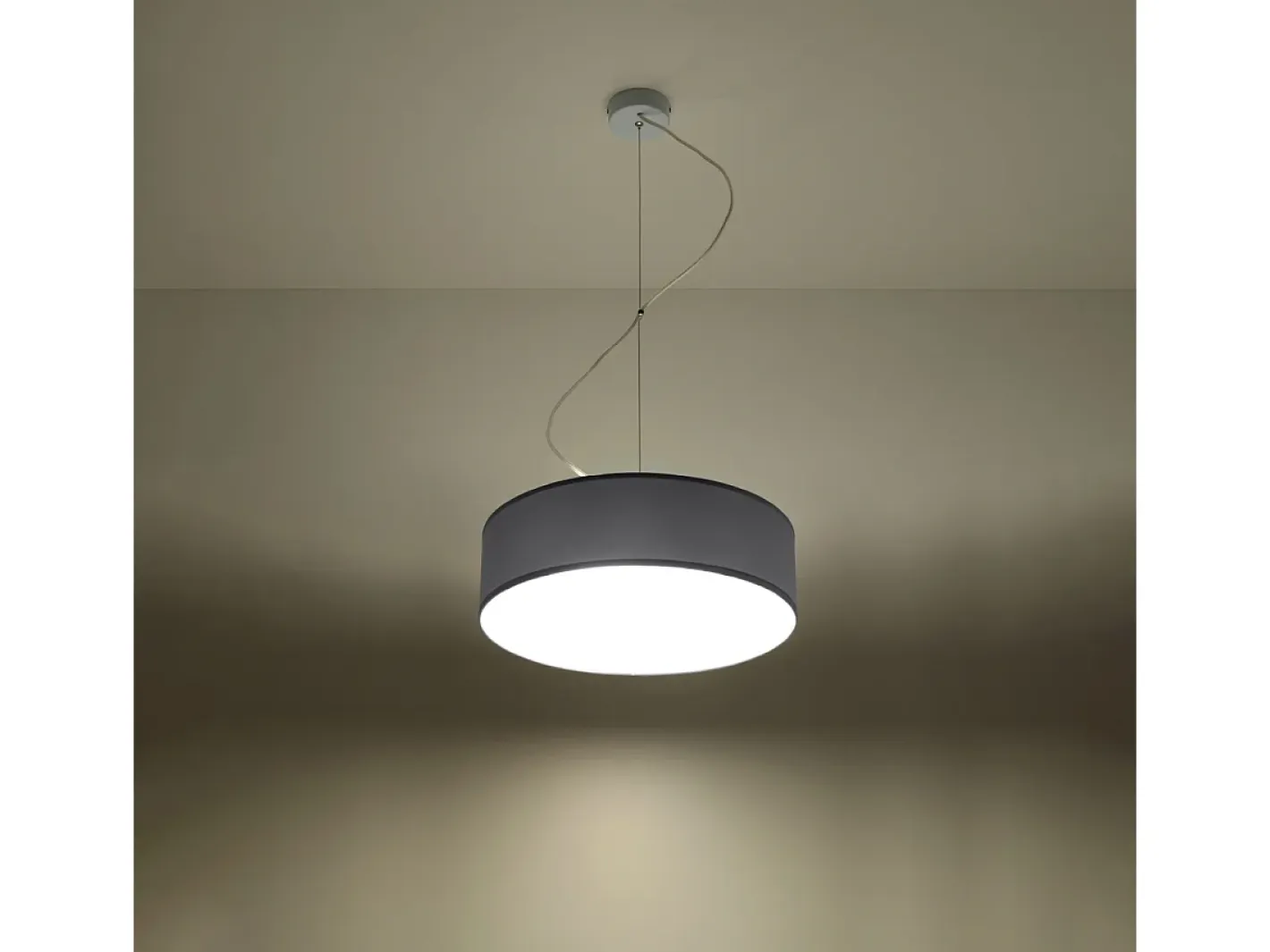 Sollux Lighting Lámparas colgantes Cercle minimalista de CLORURO DE POLIVINILO - 2 fuentes luminosas 4000K - L.35 x A.111 cm - Gris Outlet