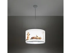 Sollux Lighting Lámparas colgantes Chat moderno de CLORURO DE POLIVINILO - 1 fuentes luminosas 3000K - L.40 x A.95 cm - Multicolor Best