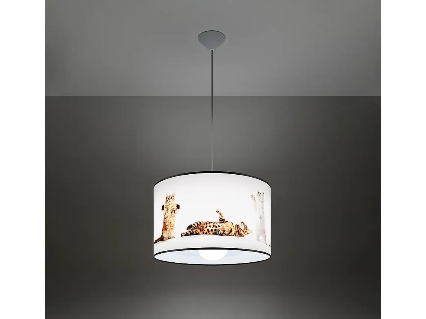 Sollux Lighting Lámparas colgantes Chat moderno de CLORURO DE POLIVINILO - 1 fuentes luminosas 3000K - L.40 x A.95 cm - Multicolor Best