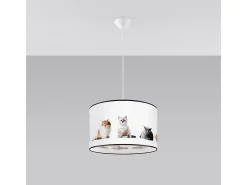 Sollux Lighting Lámparas colgantes Chat moderno de CLORURO DE POLIVINILO - 1 fuentes luminosas 3000K - L.40 x A.95 cm - Multicolor Best