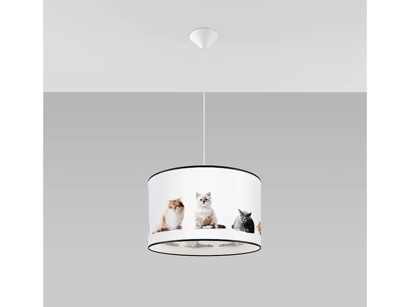 Sollux Lighting Lámparas colgantes Chat moderno de CLORURO DE POLIVINILO - 1 fuentes luminosas 3000K - L.40 x A.95 cm - Multicolor Best