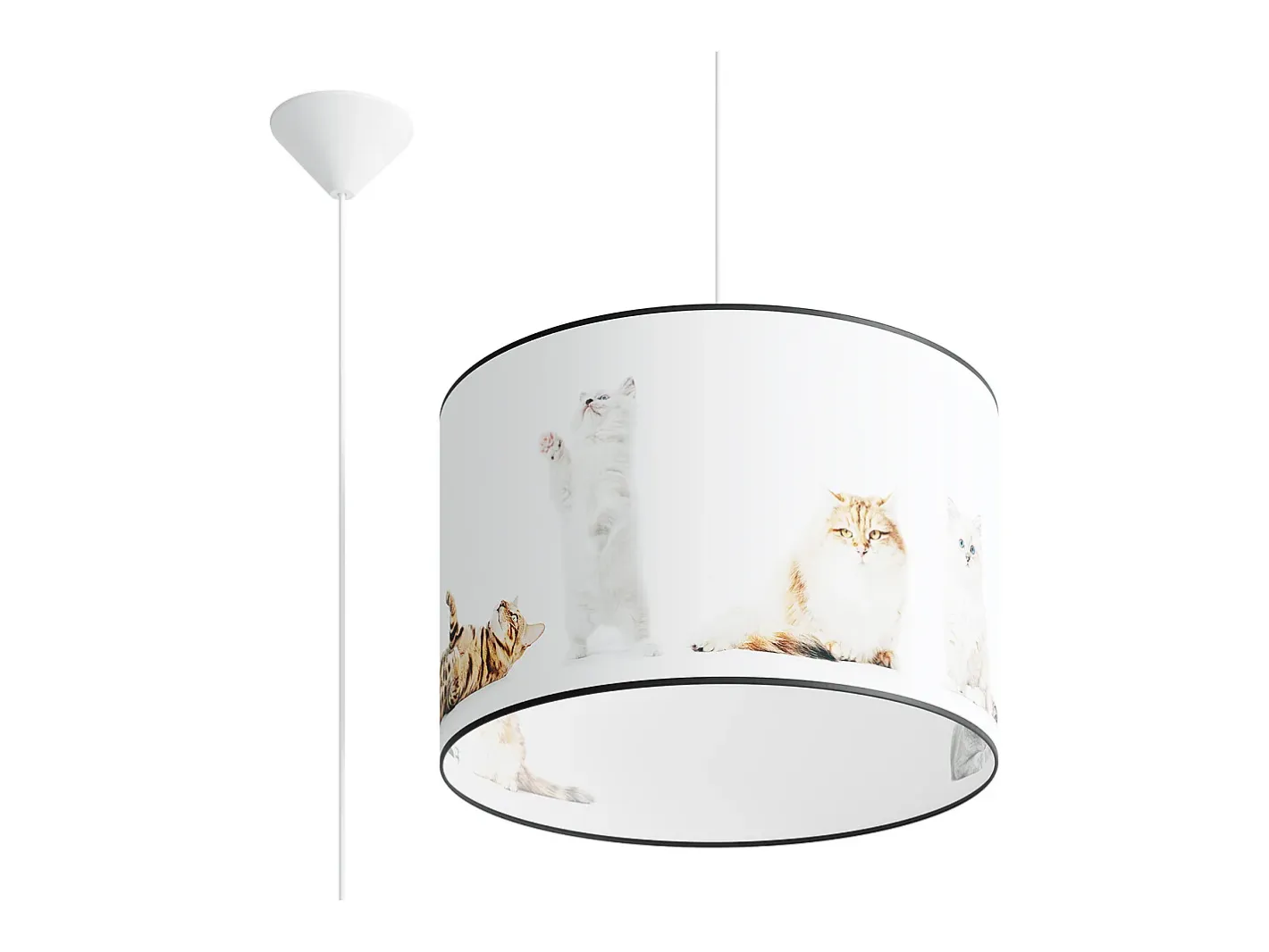Sollux Lighting Lámparas colgantes Chat moderno de CLORURO DE POLIVINILO - 1 fuentes luminosas 3000K - L.40 x A.95 cm - Multicolor Best