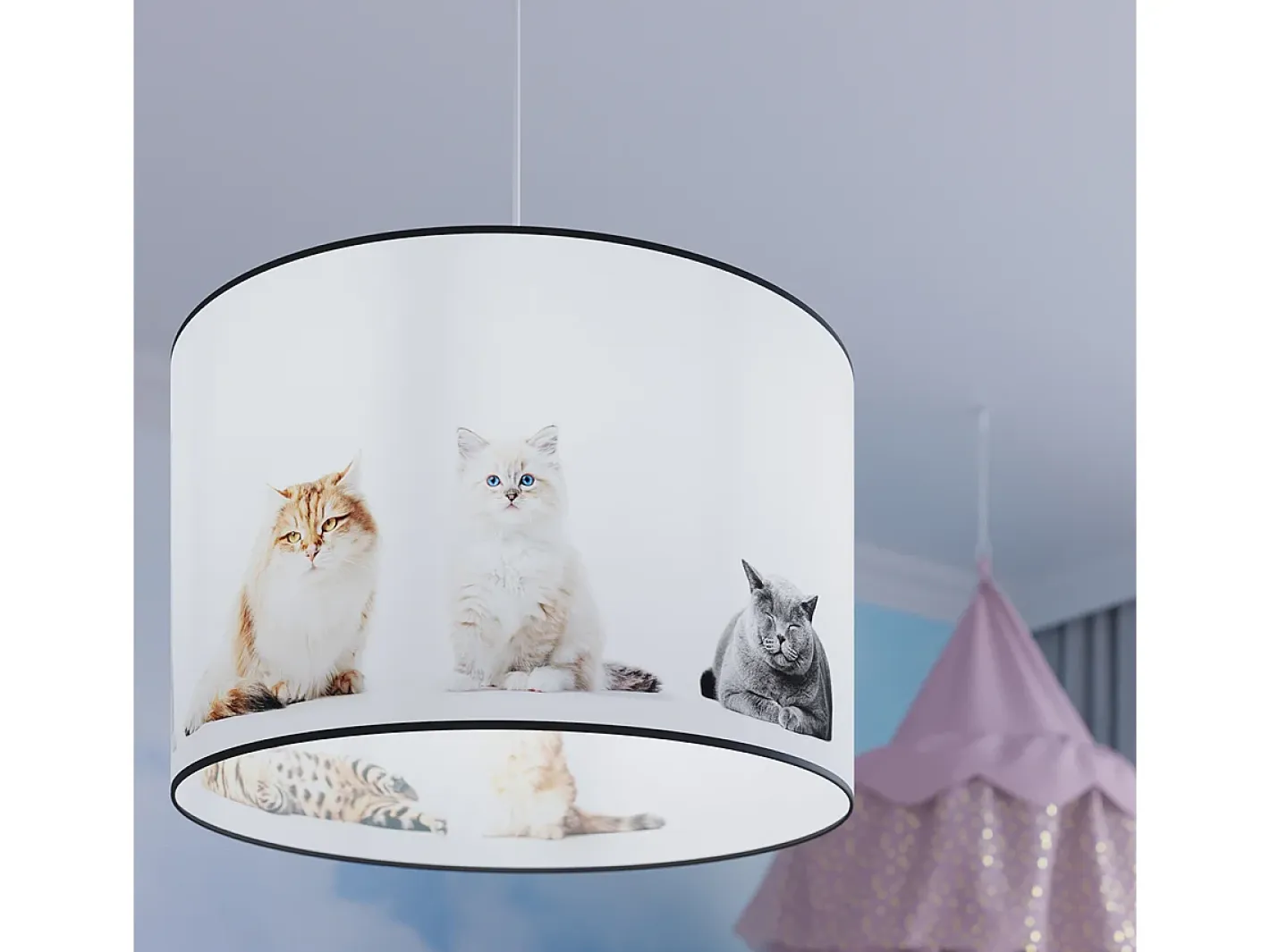 Sollux Lighting Lámparas colgantes Chat moderno de CLORURO DE POLIVINILO - 1 fuentes luminosas 4000K - L.30 x A.95 cm - Multicolor Sale