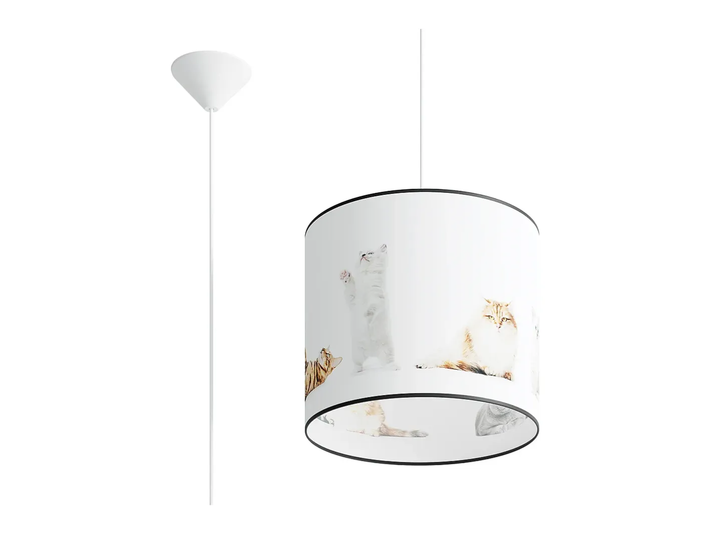 Sollux Lighting Lámparas colgantes Chat moderno de CLORURO DE POLIVINILO - 1 fuentes luminosas 4000K - L.30 x A.95 cm - Multicolor Sale