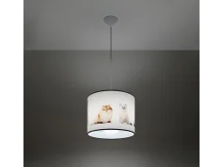 Sollux Lighting Lámparas colgantes Chat moderno de CLORURO DE POLIVINILO - 1 fuentes luminosas 4000K - L.30 x A.95 cm - Multicolor Sale