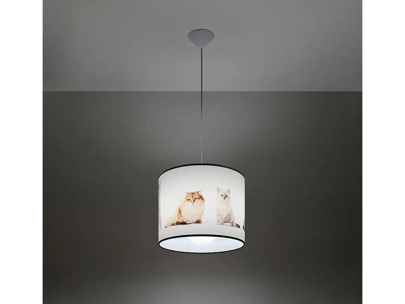 Sollux Lighting Lámparas colgantes Chat moderno de CLORURO DE POLIVINILO - 1 fuentes luminosas 4000K - L.30 x A.95 cm - Multicolor Sale