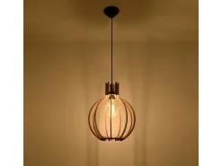 Sollux Lighting Lámpara Suspendida-Lámparas colgantes Citranova escandinavo de madera - 1 fuentes luminosas 4000K - L.28 x A.100 cm - madera natural Color natural claro