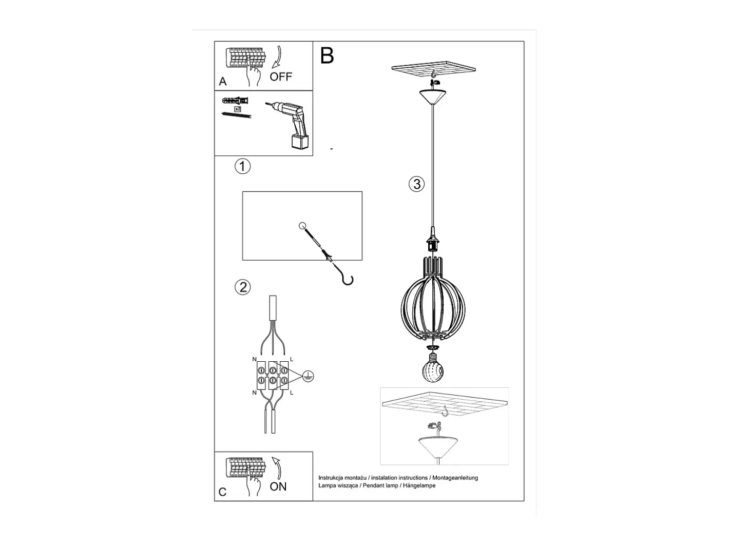 New Sollux Lighting Lámparas colgantes Citranova escandinavo de madera - 1 fuentes luminosas 3000K - L.28 x A.100 cm - madera natural Color natural claro