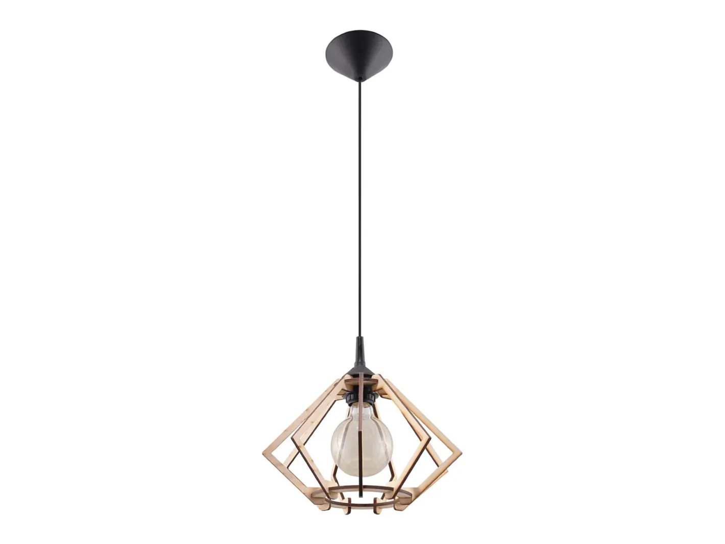 Sollux Lighting Lámpara Suspendida-Lámparas colgantes Citrubloom escandinavo de madera - 1 fuentes luminosas 3000K - L.27,5 x A.90 cm - madera natural Color natural claro