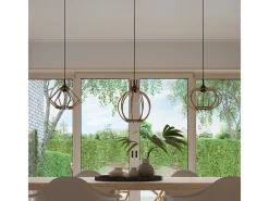 Sollux Lighting Lámpara Suspendida-Lámparas colgantes Citrubloom escandinavo de madera - 1 fuentes luminosas 3000K - L.27,5 x A.90 cm - madera natural Color natural claro