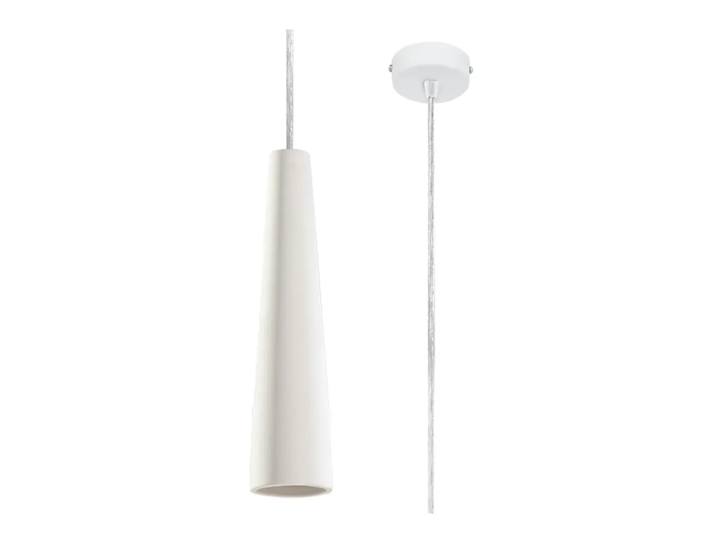 Sollux Lighting Lámparas colgantes Eclix moderno de cerámica - 1 fuentes luminosas 3000K - L.8 x A.132 cm - Blanco Online