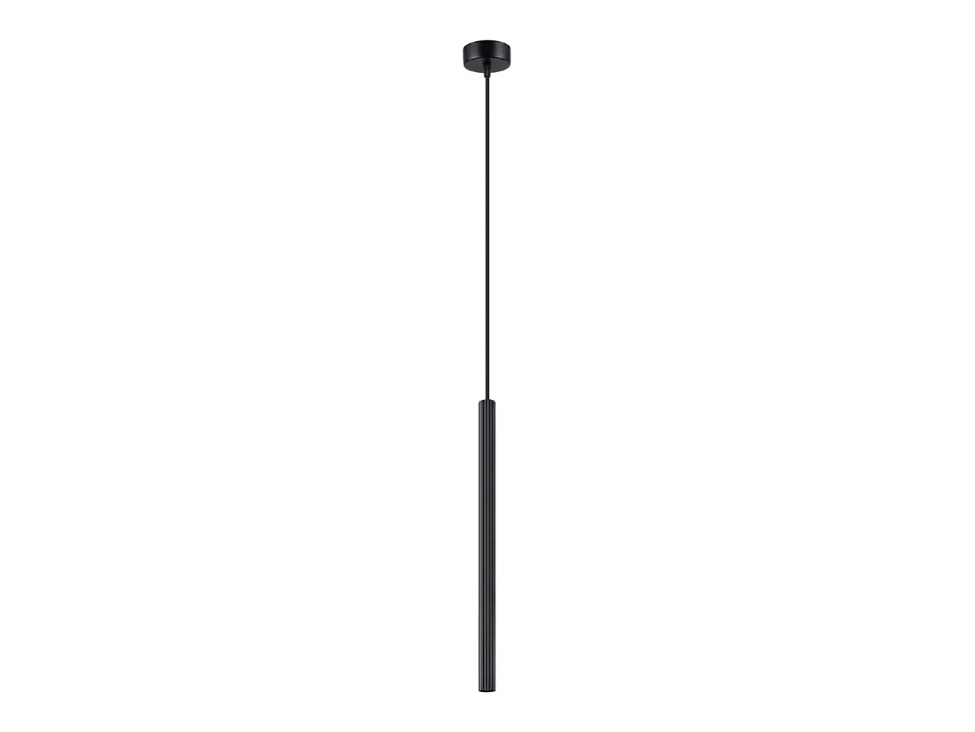 Sollux Lighting Lámpara Suspendida-Lámparas colgantes Elara moderno de acero - 1 fuentes luminosas 3000K - L.8 x A.120 cm - Negro