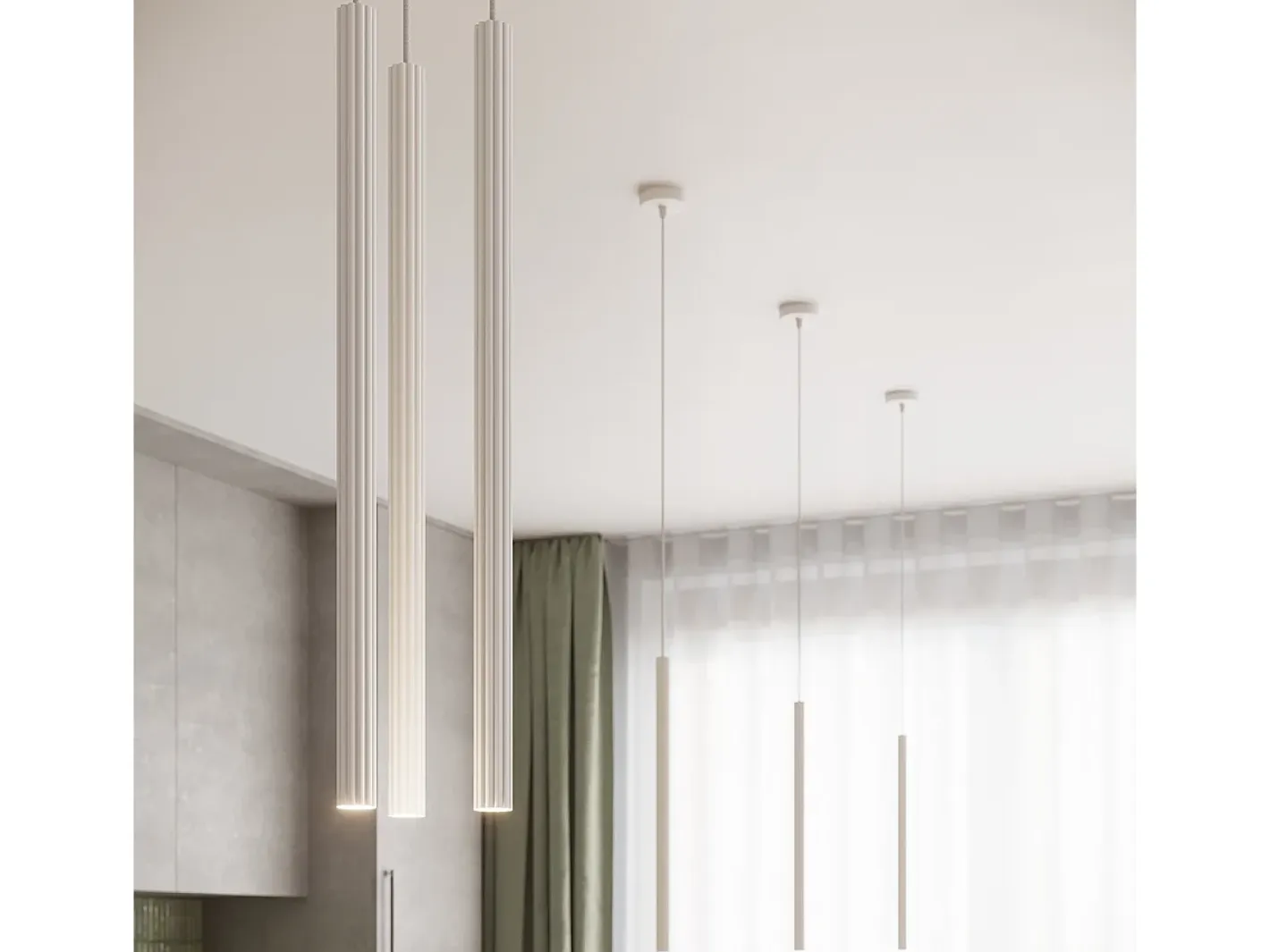 Sollux Lighting Lámparas colgantes Elara moderno de acero - 1 fuentes luminosas 3000K - L.8 x A.120 cm - Blanco Sale