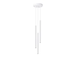 Sollux Lighting Lámpara Suspendida-Lámparas colgantes Elara moderno de acero - 3 fuentes luminosas 4000K - L.20 x A.120 cm - Blanco