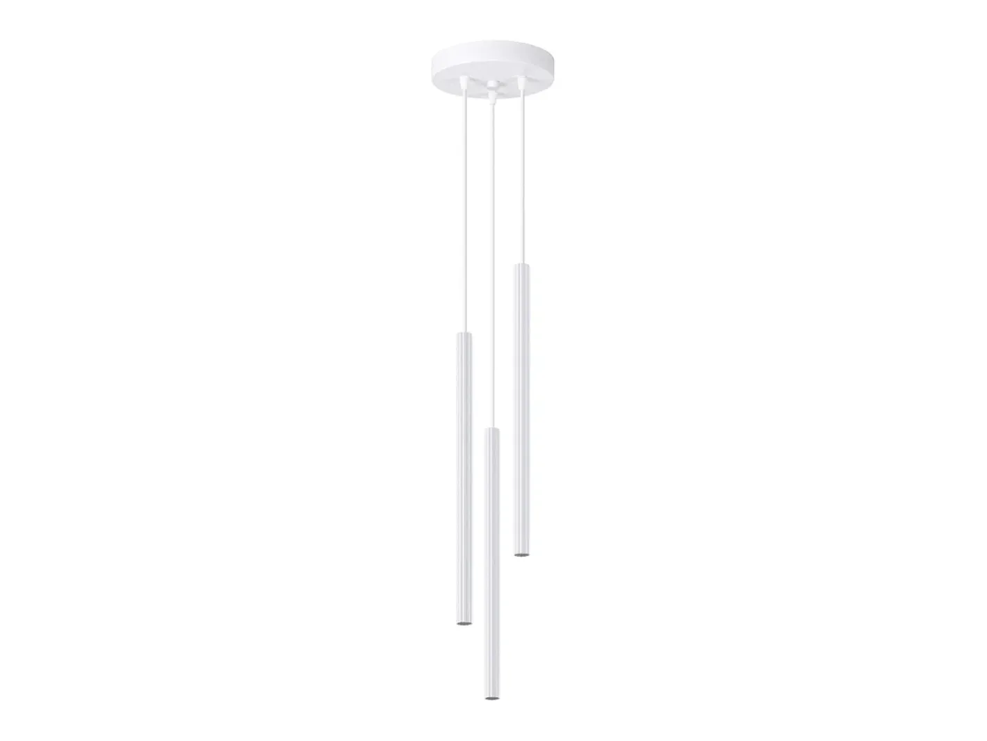 Sollux Lighting Lámpara Suspendida-Lámparas colgantes Elara moderno de acero - 3 fuentes luminosas 4000K - L.20 x A.120 cm - Blanco