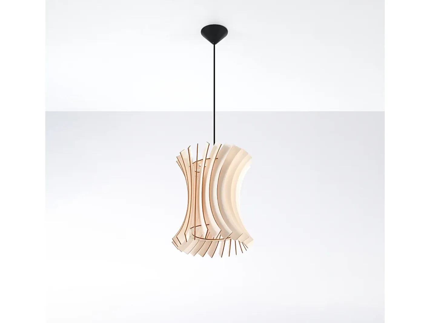 Sollux Lighting Lámpara Suspendida-Lámparas colgantes Elyandra escandinavo de madera - 1 fuentes luminosas 3000K - L.30 x A.107 cm - madera natural Color natural claro