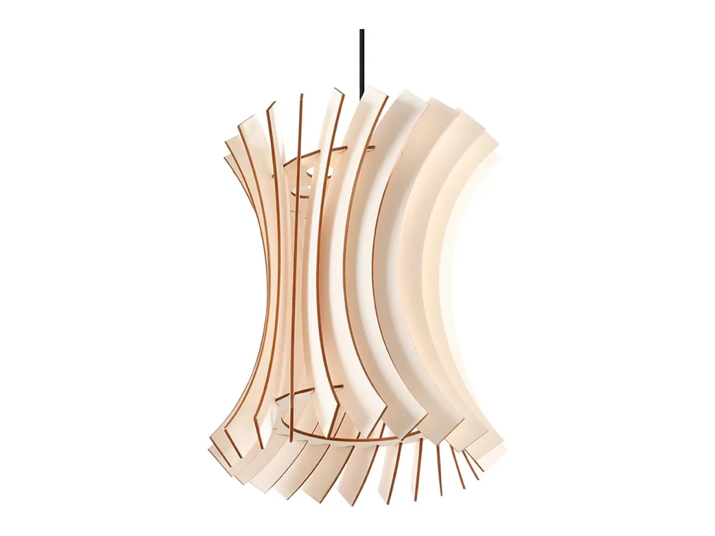 Sollux Lighting Lámpara Suspendida-Lámparas colgantes Elyandra escandinavo de madera - 1 fuentes luminosas 3000K - L.30 x A.107 cm - madera natural Color natural claro