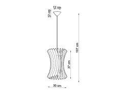Sollux Lighting Lámparas colgantes Elyandra escandinavo de madera - 1 fuentes luminosas 4000K - L.30 x A.107 cm - madera natural Color natural claro Sale