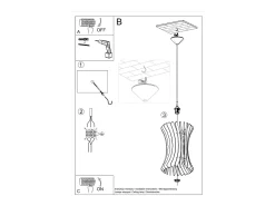 Sollux Lighting Lámparas colgantes Elyandra escandinavo de madera - 1 fuentes luminosas 4000K - L.30 x A.107 cm - madera natural Color natural claro Sale