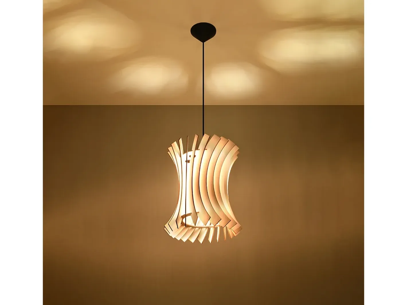 Sollux Lighting Lámparas colgantes Elyandra escandinavo de madera - 1 fuentes luminosas 4000K - L.30 x A.107 cm - madera natural Color natural claro Sale