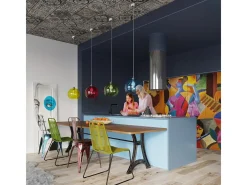 Sollux Lighting Lámpara Suspendida-Lámparas colgantes Esfera minimalista de acero/vidrio - 1 fuentes luminosas 3000K - L.30 x A.120 cm - champán Beige