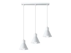 Sollux Lighting Lámpara Suspendida-Lámparas colgantes Faldura moderno de acero - 3 fuentes luminosas 4000K - L.45 x A.120 cm - Blanco