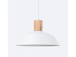New Sollux Lighting Lámparas Colgantes Fano Escandinavo De Acero - 1 Fuentes Luminosas - L.34 X A.120 Cm - Blanco