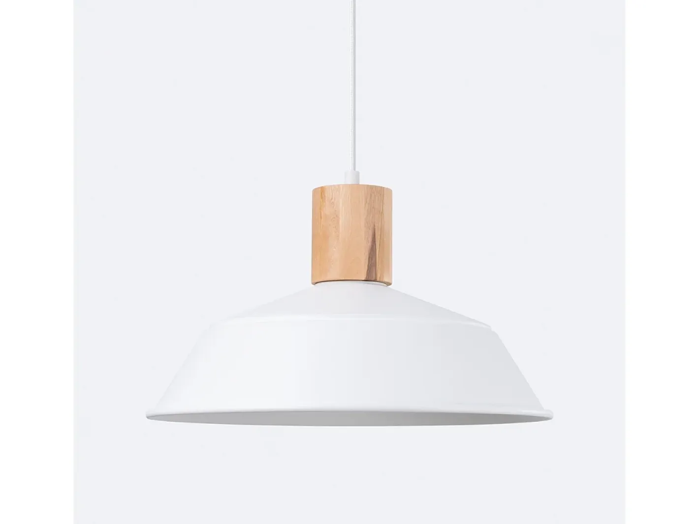 Sollux Lighting Lámpara Suspendida-Lámparas colgantes Fanova escandinavo de acero - 1 fuentes luminosas 3000K - L.34 x A.120 cm - Blanco
