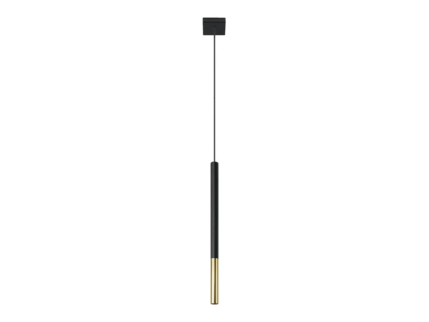 Sollux Lighting Lámparas colgantes Flar moderno de acero - 1 fuentes luminosas 4000K - L.8 x A.100 cm - oro Negro