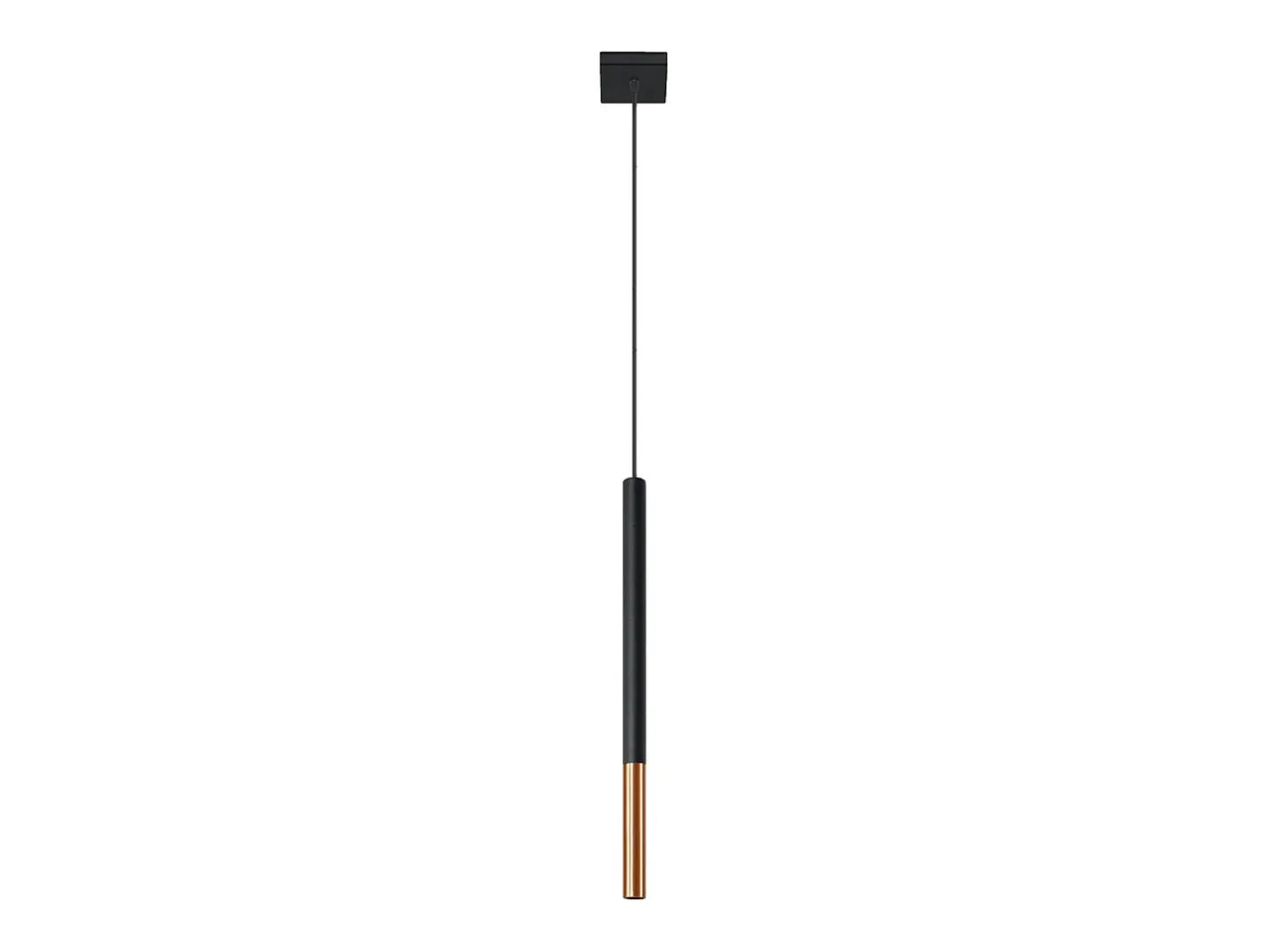 Sollux Lighting Lámpara Suspendida-Lámparas colgantes Flar moderno de acero - 1 fuentes luminosas 4000K - L.8 x A.100 cm - /cobre Negro