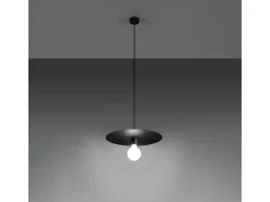 Discount Sollux Lighting Lámparas colgantes Flavieta moderno de acero - 1 fuentes luminosas 4000K - L.40 x A.105 cm - Negro