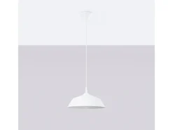 Outlet Sollux Lighting Lámparas Colgantes Frika Escandinavo De Acero - 1 Fuentes Luminosas - L.34 X A.74 Cm - Blanco