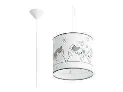 New Sollux Lighting Lámparas colgantes Gatto moderno de CLORURO DE POLIVINILO - 1 fuentes luminosas 3000K - L.30 x A.95 cm - Multicolor