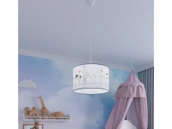 New Sollux Lighting Lámparas colgantes Gatto moderno de CLORURO DE POLIVINILO - 1 fuentes luminosas 3000K - L.30 x A.95 cm - Multicolor